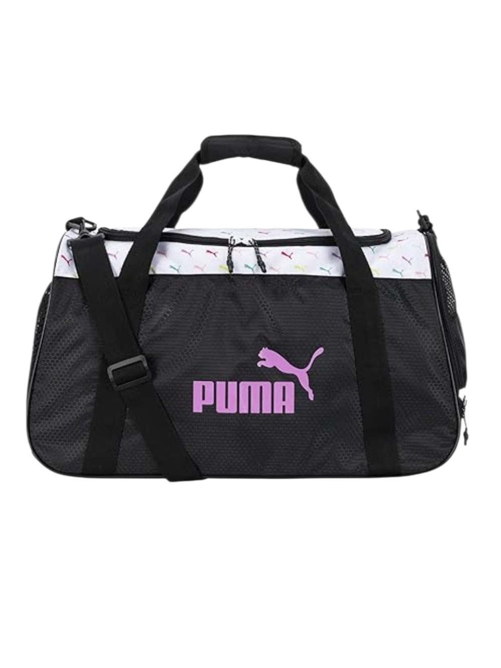PUMA Evercat Defense Duffel Bag - Black / White Multi-Pattern NWOT